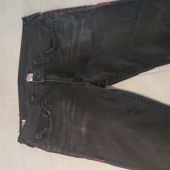 True Religion Jeans Mens World Tour Rickey Super t Black Red Label USA 40 - Picture 3 of 16